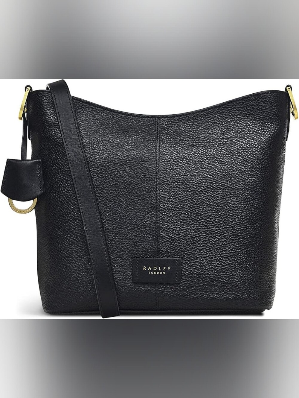 RADLEY LONDON Black Pebbled Leather Shoulder Bag